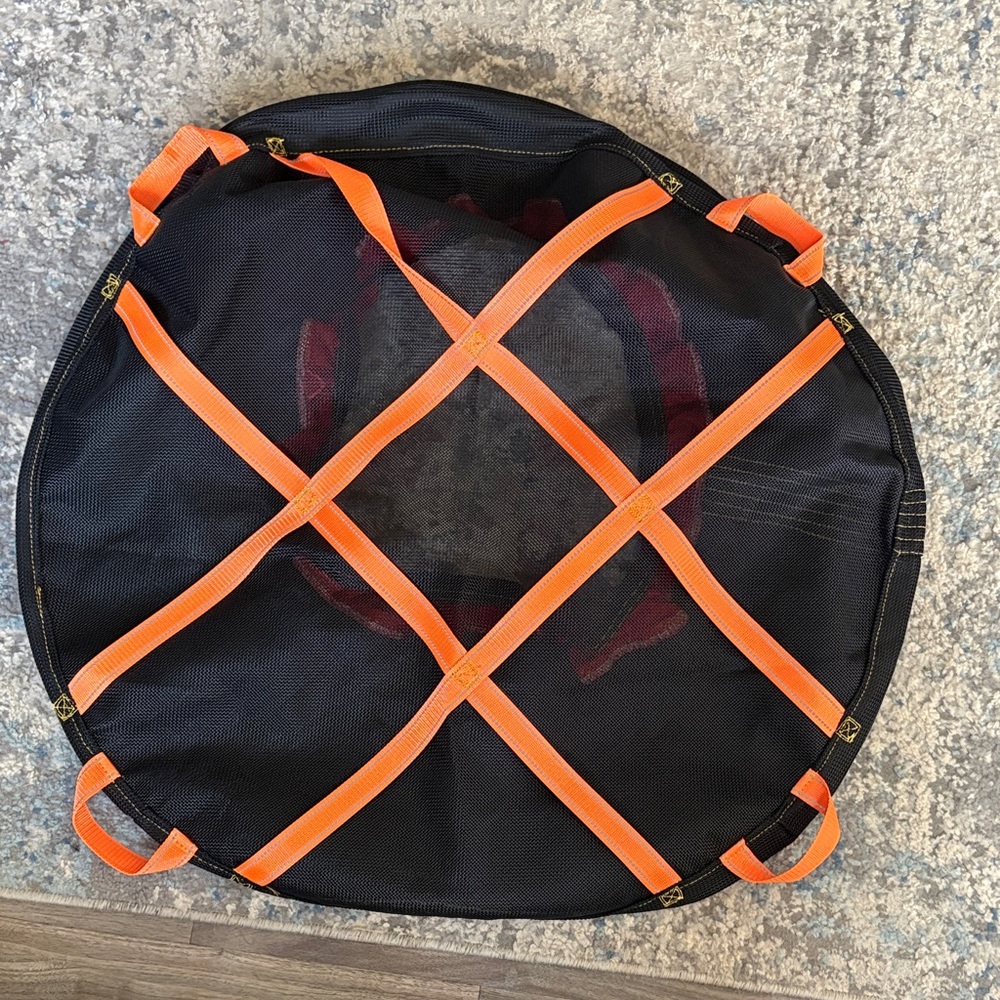 Black and Orange Mesh Tire Cover